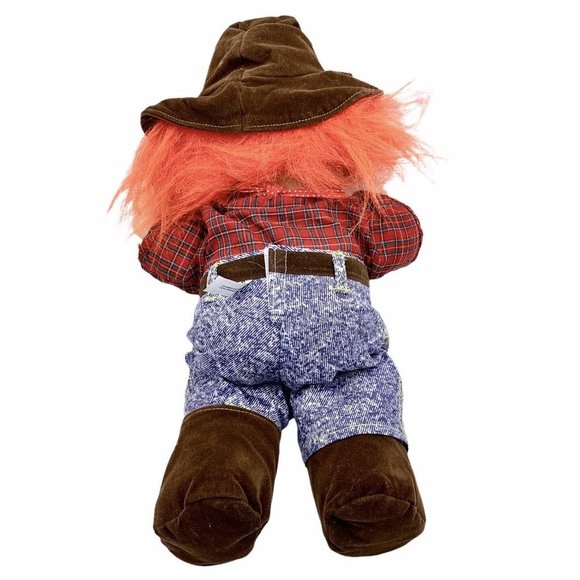 Vtg Russ Troll Buckaroo Cowboy #2369 Plush Doll Plaid Shirt Jeans Soft Body 12" - Picture 6 of 10